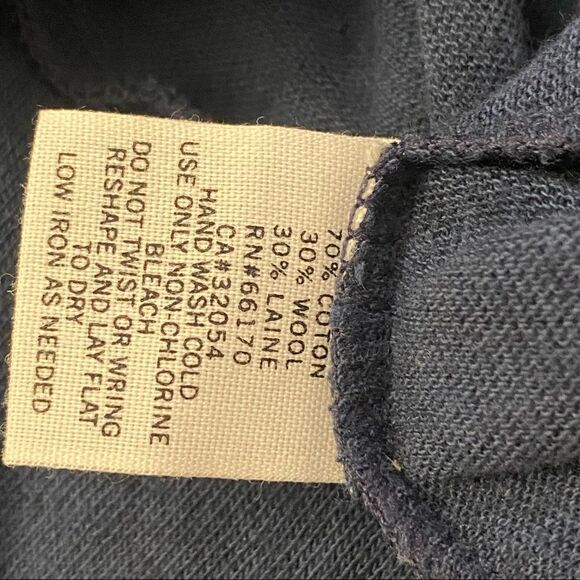 B.P Nordstrom blue wool blend button up sleeveless vest - Picture 5 of 8